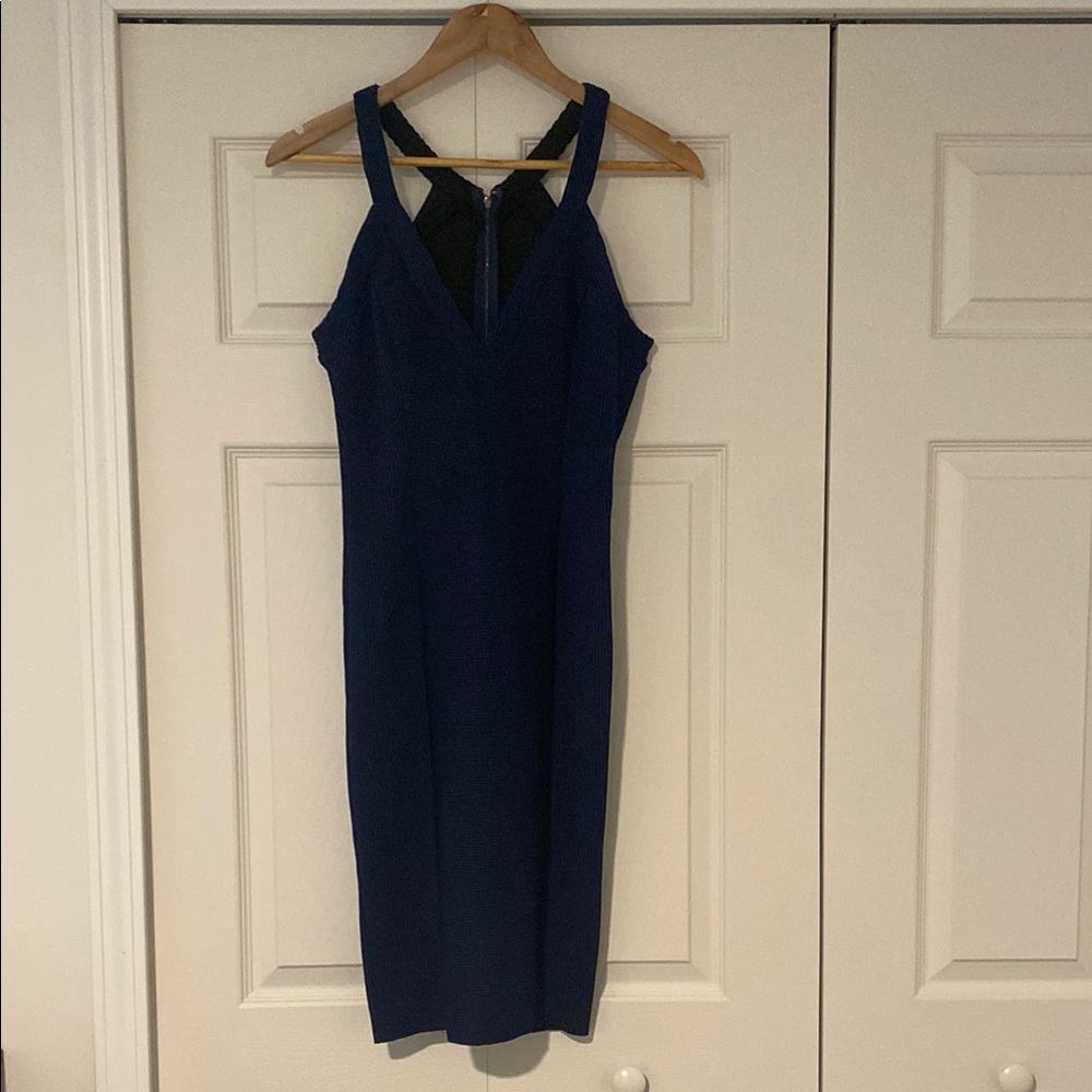 Guess Elegant Blue Sleeveless Dress